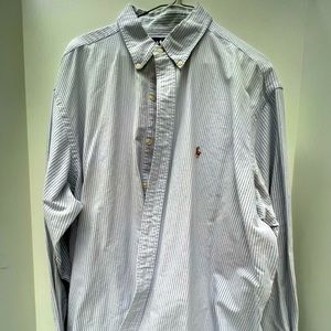 RL button down shirt, 17” neck, 34” sleeve